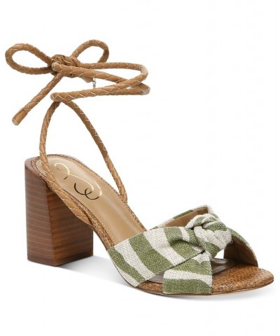 Women's Bodhi Ankle-Wrap Sandals Brown $35.65 Shoes