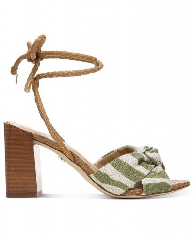 Women's Bodhi Ankle-Wrap Sandals Brown $35.65 Shoes