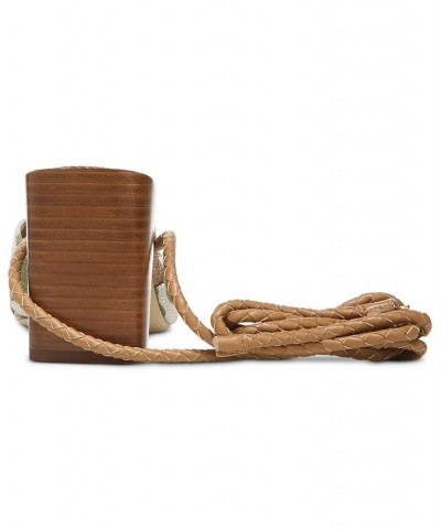 Women's Bodhi Ankle-Wrap Sandals Brown $35.65 Shoes