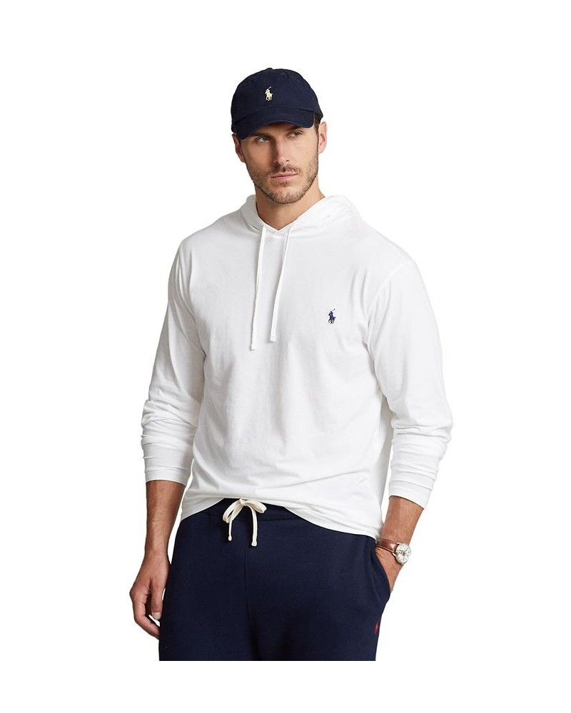 Men's Big & Tall Jersey Hooded T-Shirt White $38.96 T-Shirts