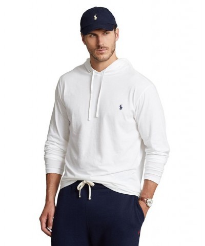 Men's Big & Tall Jersey Hooded T-Shirt White $38.96 T-Shirts