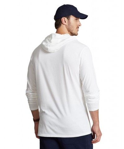 Men's Big & Tall Jersey Hooded T-Shirt White $38.96 T-Shirts