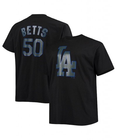 Men's Mookie Betts Black Los Angeles Dodgers Big and Tall Wordmark Name and Number T-shirt $22.00 T-Shirts