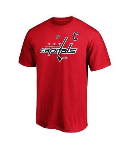 Men's Branded Alexander Ovechkin Red Washington Capitals Big and Tall Captain Patch Name & Number T-shirt $19.60 T-Shirts