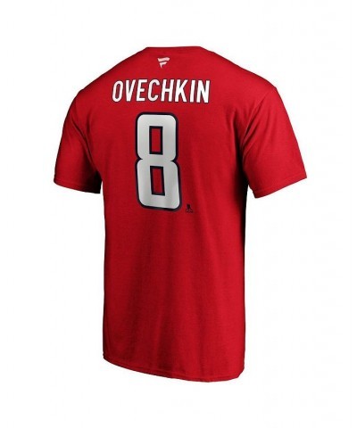 Men's Branded Alexander Ovechkin Red Washington Capitals Big and Tall Captain Patch Name & Number T-shirt $19.60 T-Shirts