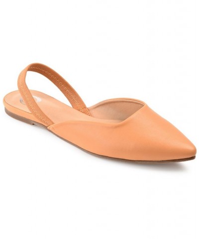Women's Mallorca Slingback Flats Brown $41.59 Shoes