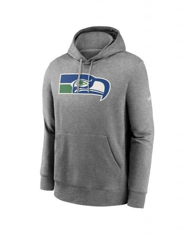 Men's Heathered Gray Seattle Seahawks Rewind Club Fleece Pullover Hoodie $37.40 Sweatshirt