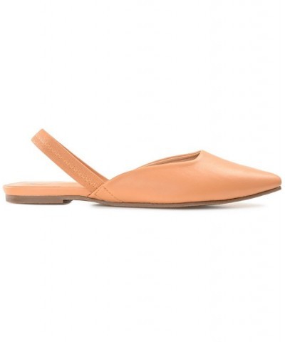 Women's Mallorca Slingback Flats Brown $41.59 Shoes