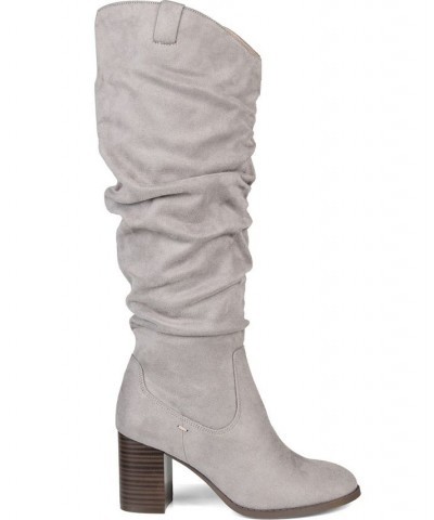 Women's Aneil Wide Calf Boots Tan/Beige $54.00 Shoes