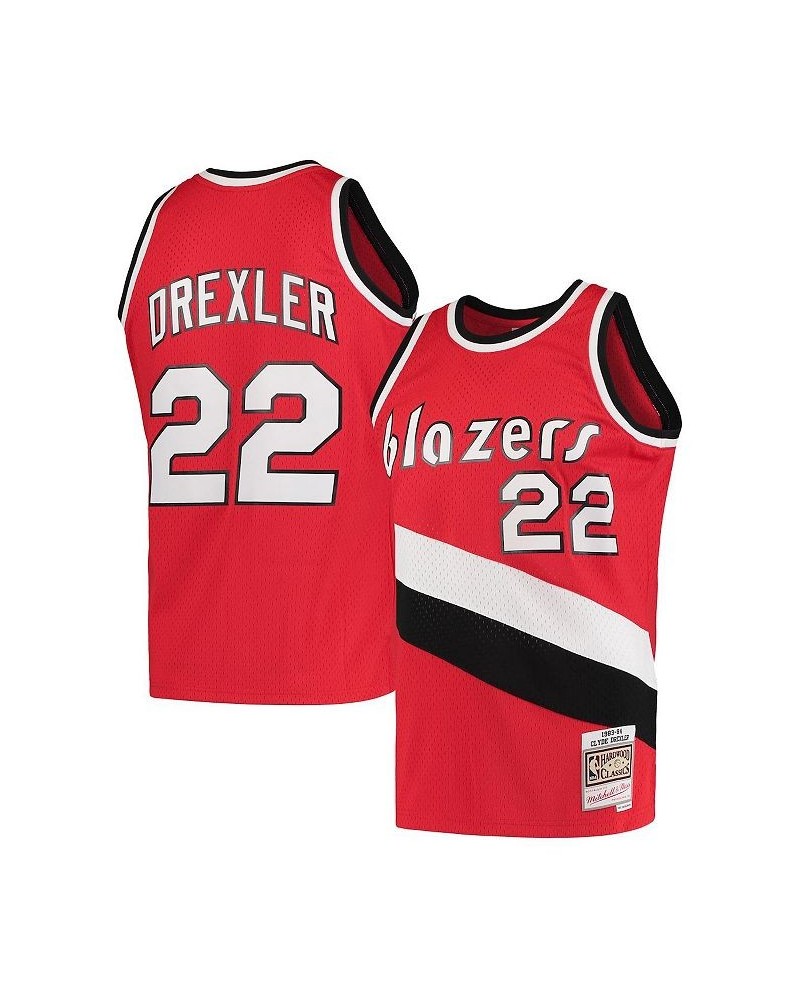 Men's Clyde Drexler Red Portland Trail Blazers Hardwood Classics 1983-84 Swingman Jersey $47.73 Jersey