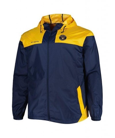 Men's Navy Milwaukee Brewers Flash Forward Challenger Big and Tall Omni-Shade Full-Zip Windbreaker $53.99 Jackets