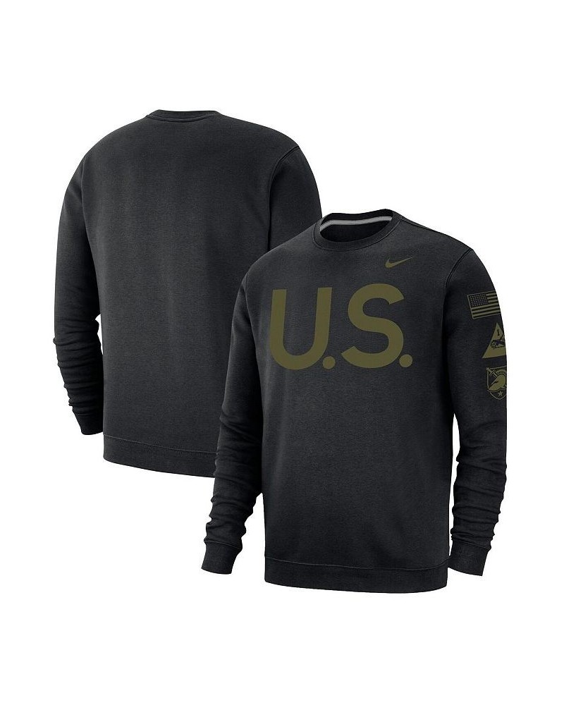 Men's Black Army Black Knights 1st Armored Division Old Ironsides Rivalry Club Fleece U.S. Logo Pullover Sweatshirt $39.74 Sw...