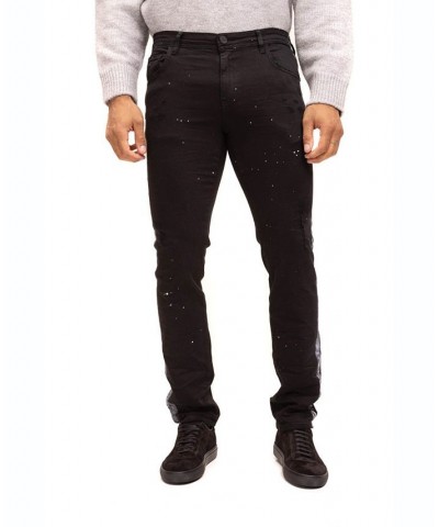 Men's Modern Splattered Stripe Jeans $74.10 Jeans