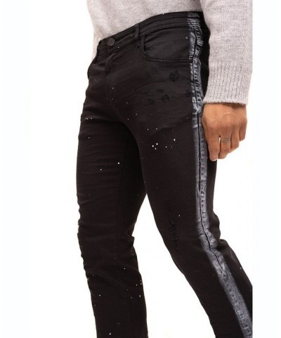 Men's Modern Splattered Stripe Jeans $74.10 Jeans