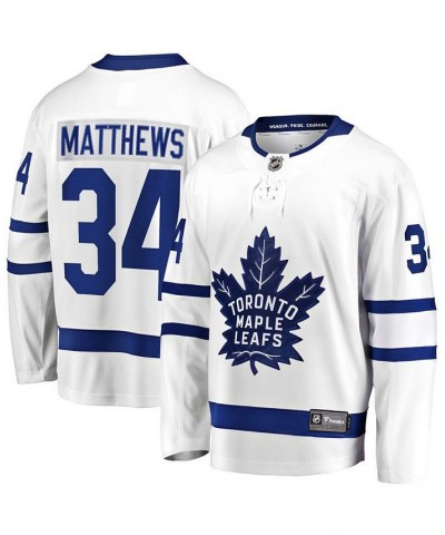 Men's Auston Matthews White Toronto Maple Leafs Away Premier Breakaway Player Jersey $68.45 Jersey