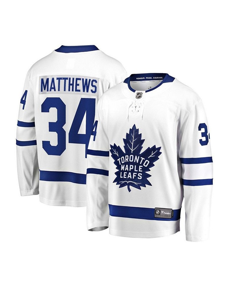 Men's Auston Matthews White Toronto Maple Leafs Away Premier Breakaway Player Jersey $68.45 Jersey