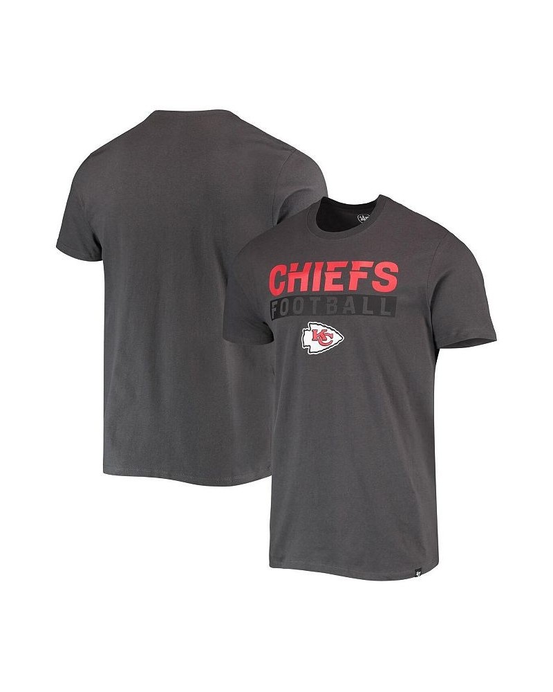 Men's '47 Charcoal Kansas City Chiefs Dark Ops Super Rival T-shirt $22.94 T-Shirts