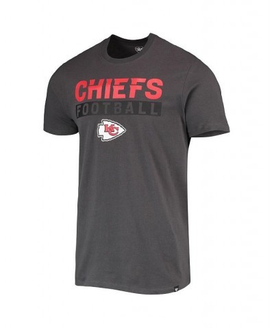 Men's '47 Charcoal Kansas City Chiefs Dark Ops Super Rival T-shirt $22.94 T-Shirts