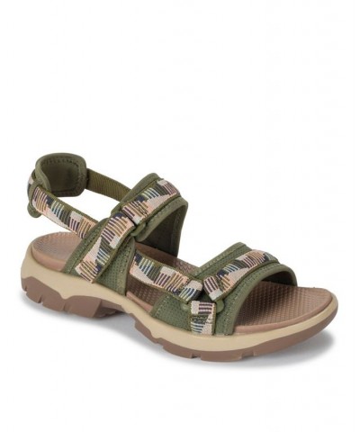 Lancer Ankle-Strap Sporty Sandals Green $46.75 Shoes