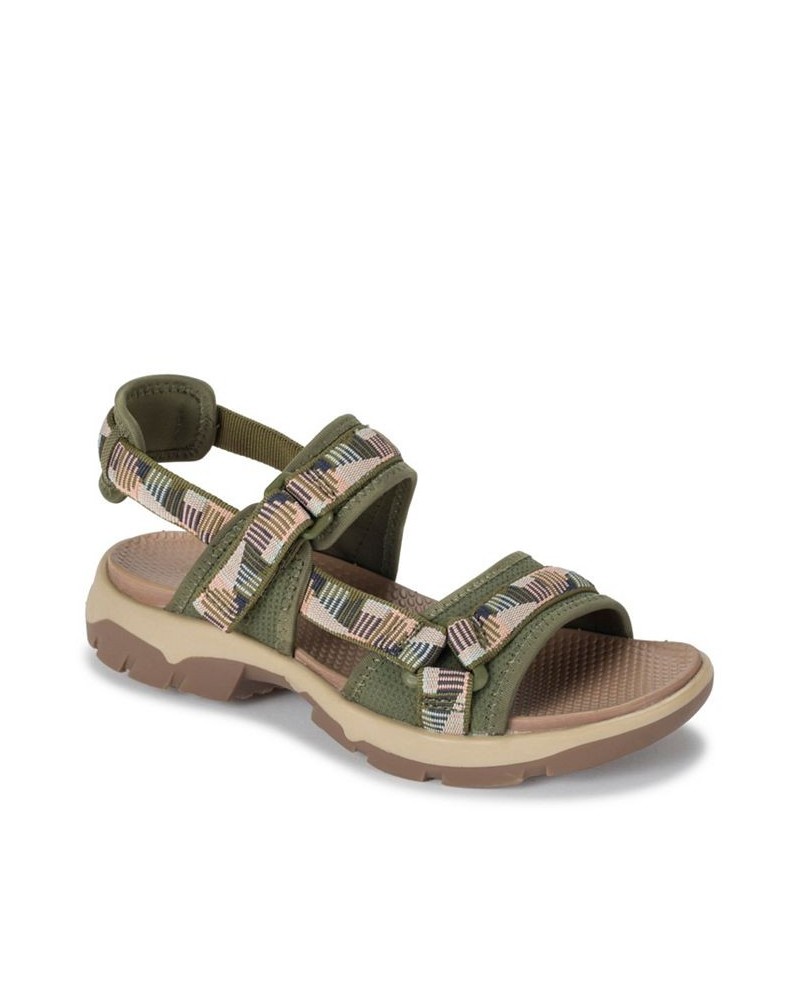 Lancer Ankle-Strap Sporty Sandals Green $46.75 Shoes