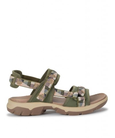 Lancer Ankle-Strap Sporty Sandals Green $46.75 Shoes