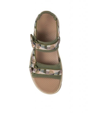 Lancer Ankle-Strap Sporty Sandals Green $46.75 Shoes