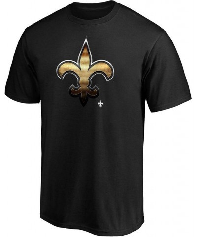 Men's Black New Orleans Saints Midnight Mascot Team Logo T-shirt $17.35 T-Shirts