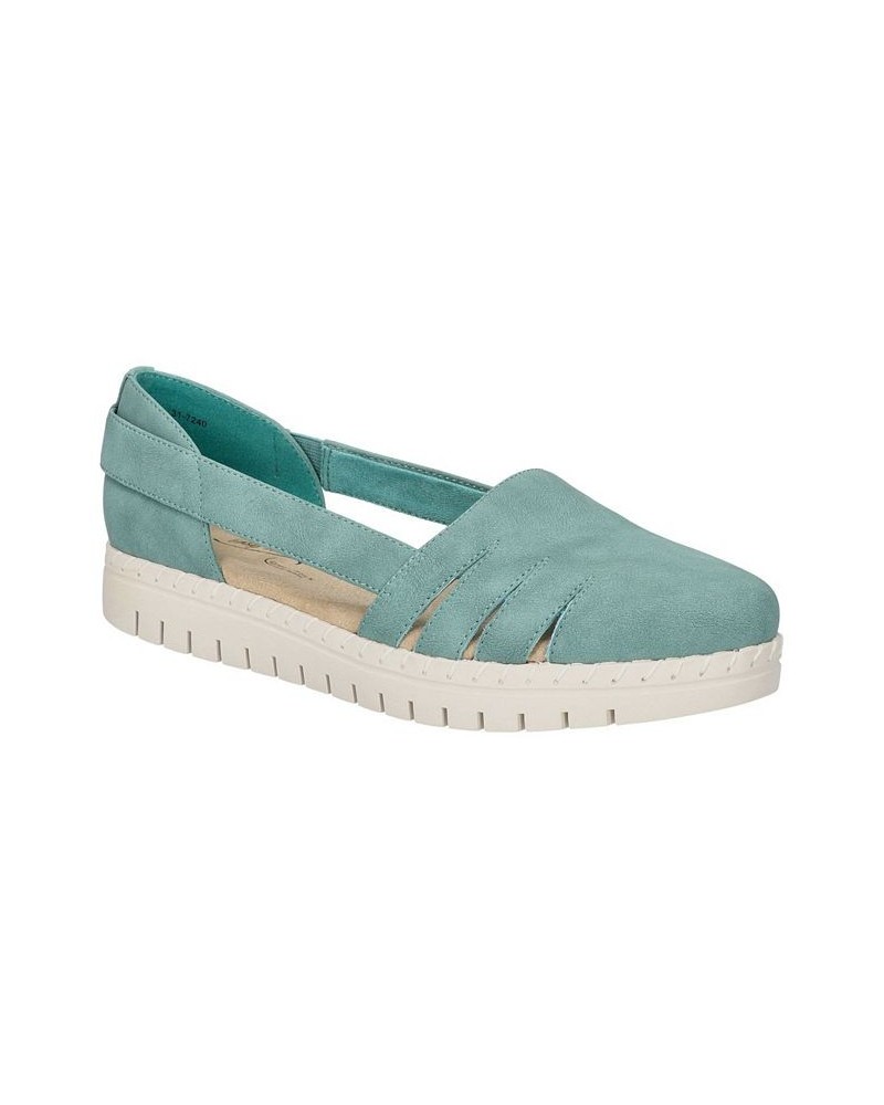 Women's Bugsy Comfort Slip-on Flats Blue $26.00 Shoes