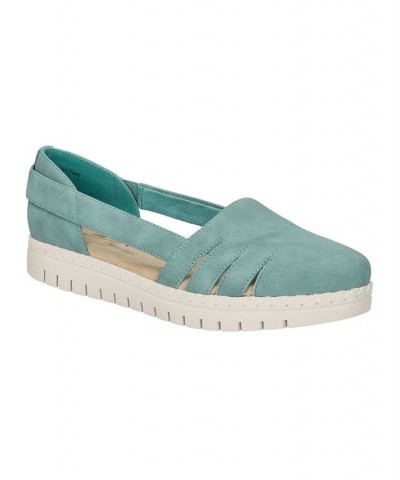 Women's Bugsy Comfort Slip-on Flats Blue $26.00 Shoes