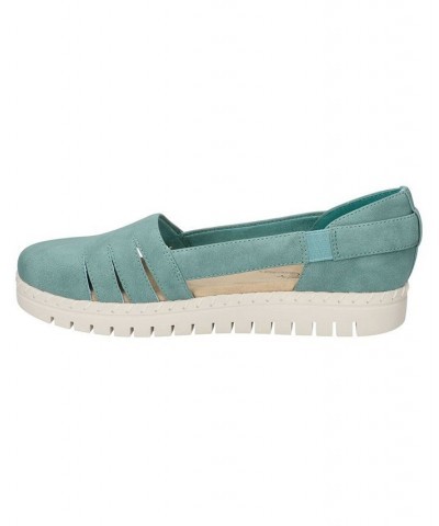 Women's Bugsy Comfort Slip-on Flats Blue $26.00 Shoes