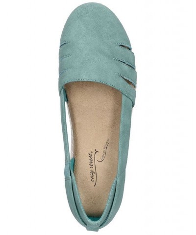 Women's Bugsy Comfort Slip-on Flats Blue $26.00 Shoes