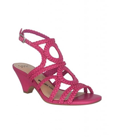 Women's Neha Woven Memory Foam Sandal Pink $39.60 Shoes