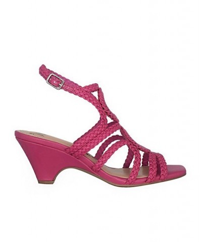 Women's Neha Woven Memory Foam Sandal Pink $39.60 Shoes