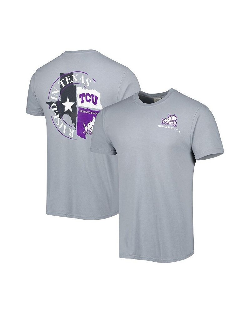 Men's Gray TCU Horned Frogs Hyperlocal T-shirt $23.51 T-Shirts