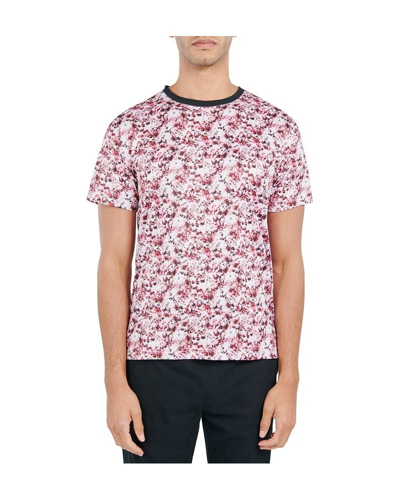 Men's Slim-Fit Floral Graphic Performance T-Shirt Pink $26.24 T-Shirts