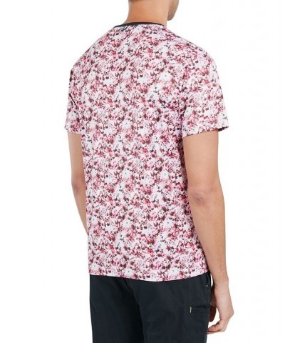 Men's Slim-Fit Floral Graphic Performance T-Shirt Pink $26.24 T-Shirts