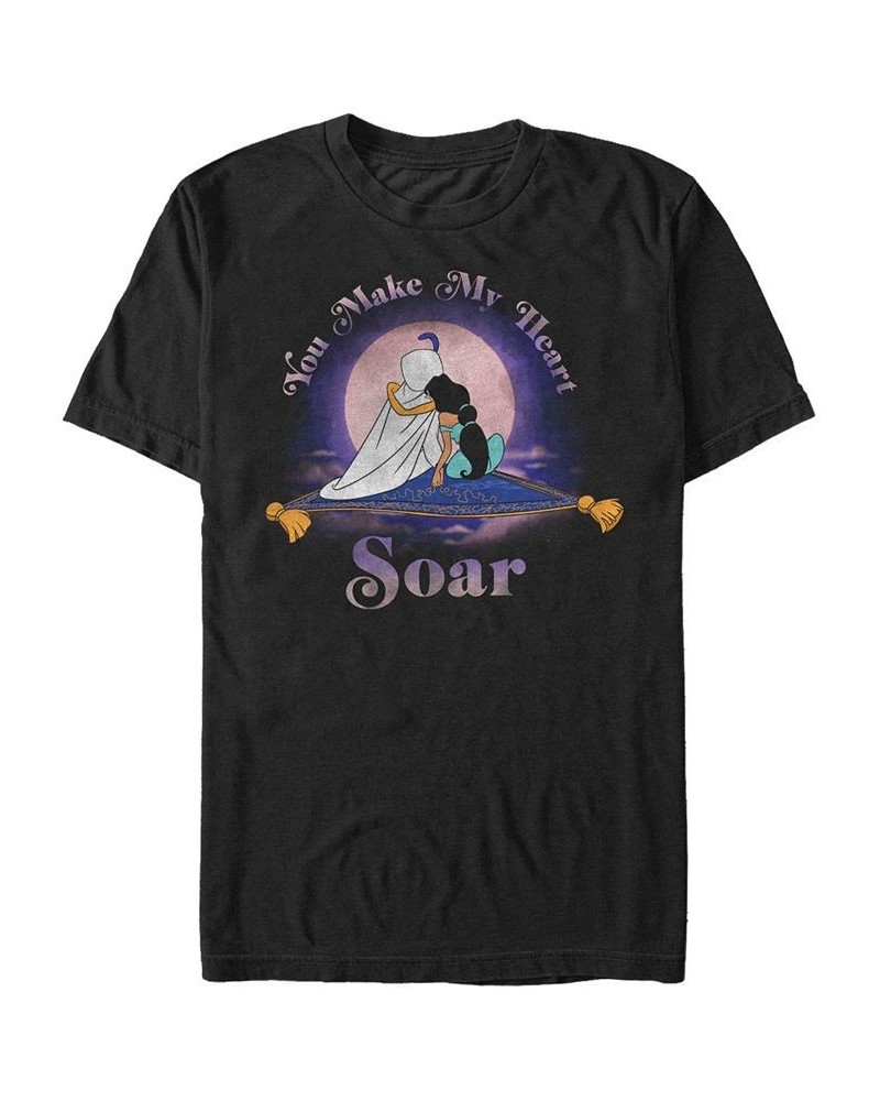 Disney Men's Aladdin You Make My Heart Soar Short Sleeve T-Shirt Black $17.84 T-Shirts