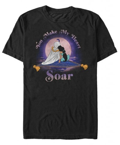 Disney Men's Aladdin You Make My Heart Soar Short Sleeve T-Shirt Black $17.84 T-Shirts