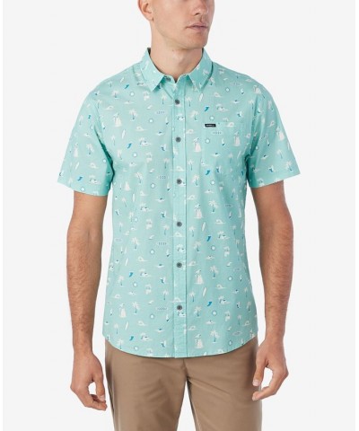 Men's Quiver Stretch Short Sleeve Modern Woven Shirt Multi $31.20 Shirts