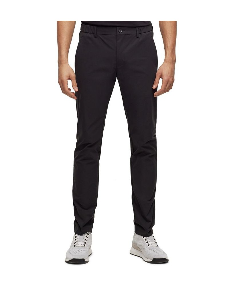 BOSS Men's Slim-Fit Water-Repellent Stretch Fabric Chinos Black $65.80 Pants