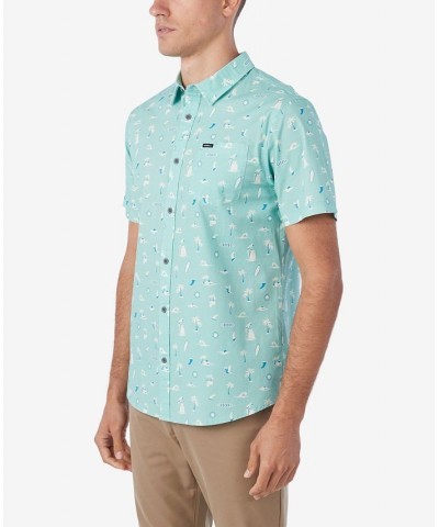 Men's Quiver Stretch Short Sleeve Modern Woven Shirt Multi $31.20 Shirts