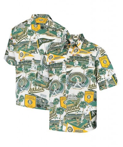 Men's Green Oakland Athletics Scenic Button-Up Shirt $35.20 Shirts