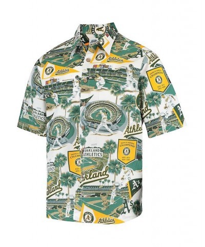 Men's Green Oakland Athletics Scenic Button-Up Shirt $35.20 Shirts