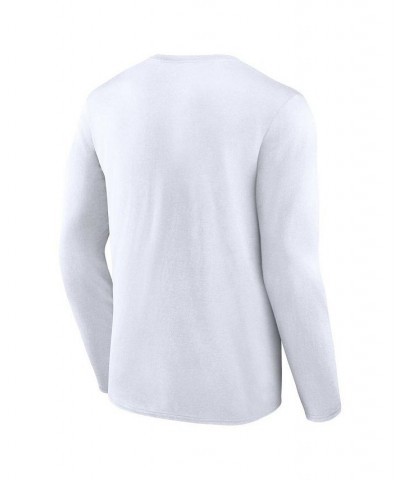 Men's Branded White Milwaukee Brewers Pressbox Long Sleeve T-shirt $26.99 T-Shirts