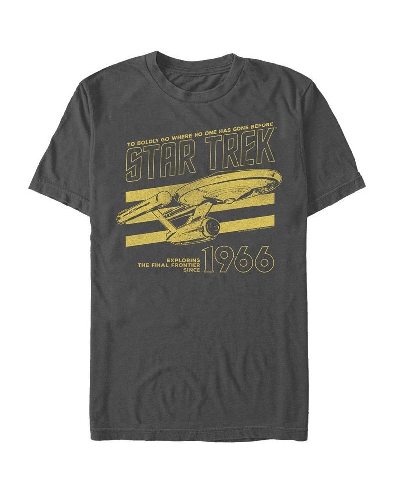 Men's Star Trek the Original Series Old Yellow 1966 Short Sleeve T-shirt Gray $19.94 T-Shirts