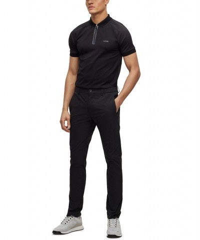 BOSS Men's Slim-Fit Water-Repellent Stretch Fabric Chinos Black $65.80 Pants