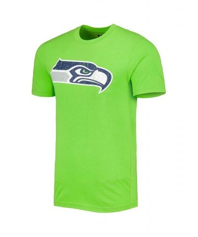 Men's Charcoal and Neon Green Seattle Seahawks Meter T-shirt and Shorts Sleep Set $27.30 Pajama