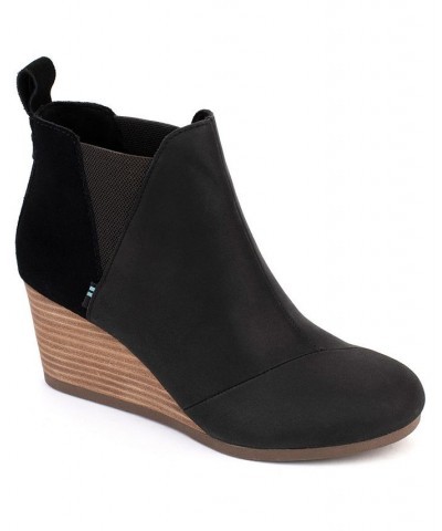 Women's Kelsey Wedge Booties Black $37.79 Shoes