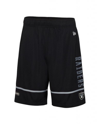 Men's Black Las Vegas Raiders Combine Authentic Rusher Training Shorts $25.79 Shorts