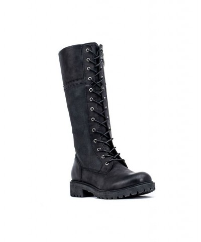 Women's Fresh Combat Boots Black $63.70 Shoes